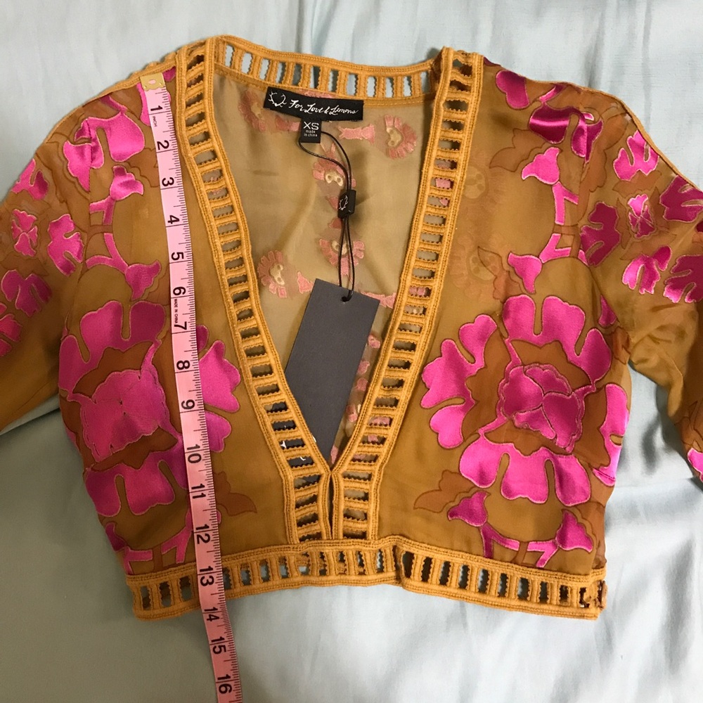 NWT for love and lemons Barcelona top - Picture 4 of 5